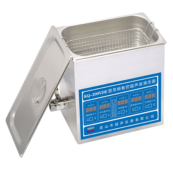 昆山舒美超聲波清洗器KQ-200VDE臺式雙頻數(shù)控超聲波清洗機